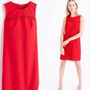 J. Crew Red Groomet Midi Dress